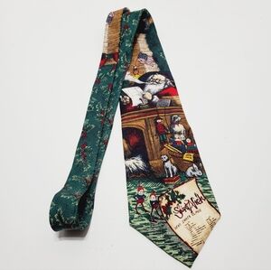 Santa's Naughty List Multicolor Men's Silk Neck Tie Tango Americana Series